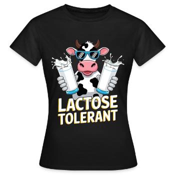 Lactose Tolerant Milk Lovers Lactose Tolerant - Women's T-Shirt - black - Front - AI Model Female 172 dark (172cm)