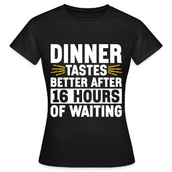 Intermittent fasting Intermittent fasting - Women's T-Shirt - black - Front - AI Model Female 172 dark (172cm)