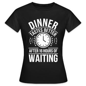 Intermittent fasting Intermittent fasting - Women's T-Shirt - black - Front - AI Model Female 172 dark (172cm)