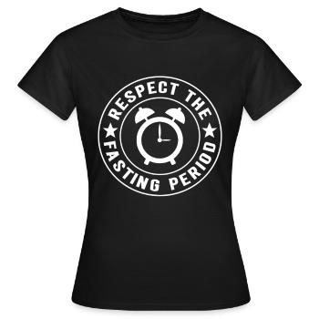 Jeûne intermittent Jeûne intermittent - T-shirt Femme - noir - Devant - AI Model Female 172 dark (172cm)