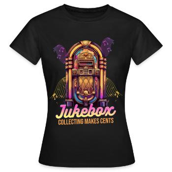 Jukebox Collectors Jukebox Collecting Makes Cents - Women's T-Shirt - black - Front - AI Model Female 172 dark (172cm)