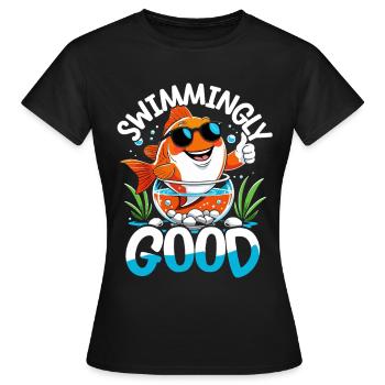 Aquarium aquatique - T-shirt Femme - noir - Devant - AI Model Female 172 dark (172cm)