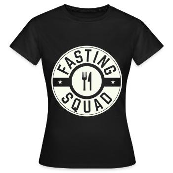 Jeûne intermittent Jeûne intermittent - T-shirt Femme - noir - Devant - AI Model Female 172 dark (172cm)