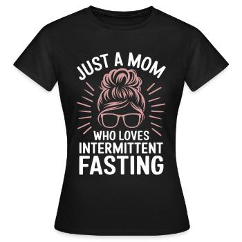 Jeûne intermittent Jeûne intermittent - T-shirt Femme - noir - Devant - AI Model Female 172 dark (172cm)
