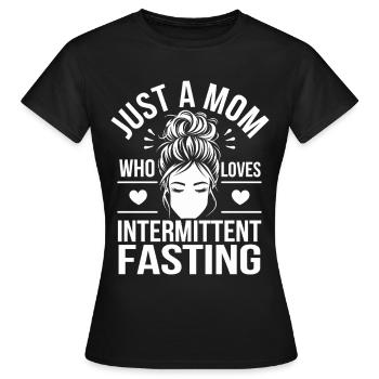 Jeûne intermittent Jeûne intermittent - T-shirt Femme - noir - Devant - AI Model Female 172 dark (172cm)
