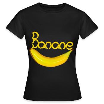 Banane Fruit Fruit Banane Banane - T-shirt Femme - noir - Devant - AI Model Female 172 dark (172cm)