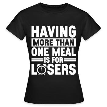 Intermittent fasting Intermittent fasting - Women's T-Shirt - black - Front - AI Model Female 172 dark (172cm)