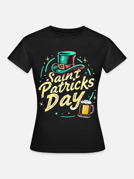 Saint Patrick`s Day Beer - Frauen T-Shirt - Schwarz