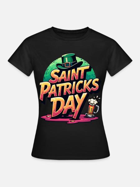 Saint Patrick`s Day Beer - Frauen T-Shirt - Schwarz