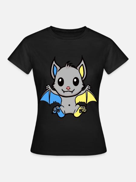 Halloween Fledermaus Fledermäuse Kind Kinder - Frauen T-Shirt - Schwarz