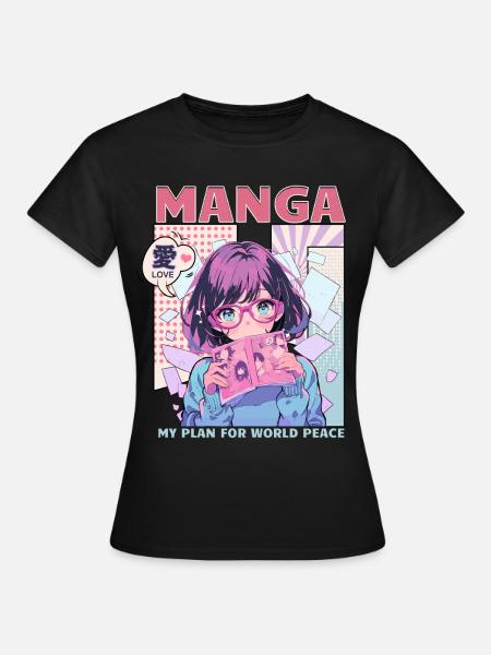 Manga Bücher Manga Liebhaber - Dame-T-shirt - sort