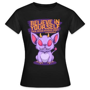 Chupacabra Cryptid Cryptozoology - Women's T-Shirt - black - Front - AI Model Female 172 dark (172cm)