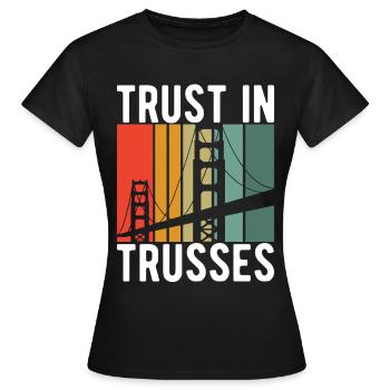 Ingénieur des ponts Construction de ponts - T-shirt Femme - noir - Devant - AI Model Female 172 dark (172cm)