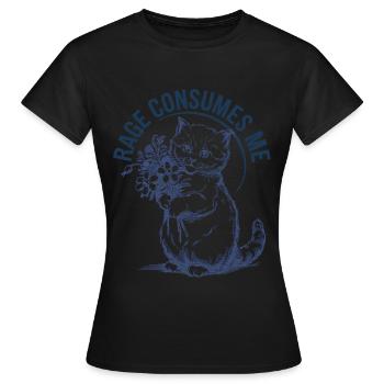 Rage Consumes Me Cat - Women's T-Shirt - black - Front - AI Model Female 172 dark (172cm)