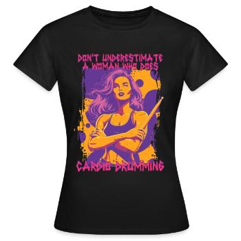 Cardio Drummer Cardio Drumming - T-shirt Femme - noir - Devant - AI Model Female 172 dark (172cm)