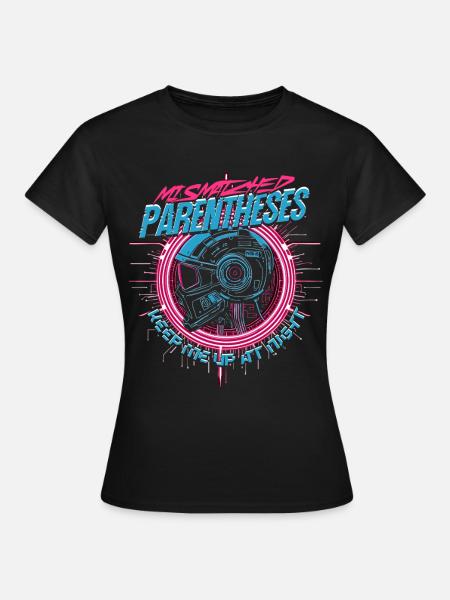 Computerlinguist Mismatched Parentheses - Frauen T-Shirt - Schwarz