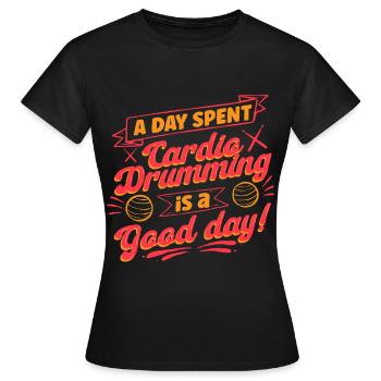 Cardio Drummer Cardio Drumming - T-shirt Femme - noir - Devant - AI Model Female 172 dark (172cm)