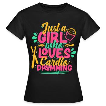 Cardio Drummer Cardio Drumming - T-shirt Femme - noir - Devant - AI Model Female 172 dark (172cm)
