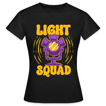 Lighting Technician Lighting Technician Light Squad - Women's T-Shirt - black - Front - AI Model Female 172 dark (172cm)