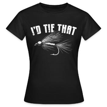 Montage de mouches Montage de mouches Pêche à la mouche Pêche à la mouche - T-shirt Femme - noir - Devant - AI Model Female 172 dark (172cm)