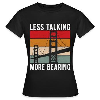 Ingénieur des ponts Construction de ponts - T-shirt Femme - noir - Devant - AI Model Female 172 dark (172cm)