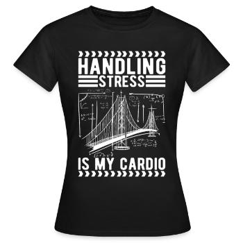 Ingénieur des ponts Construction de ponts - T-shirt Femme - noir - Devant - AI Model Female 172 dark (172cm)