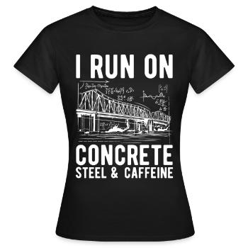 Ingénieur des ponts Construction de ponts - T-shirt Femme - noir - Devant - AI Model Female 172 dark (172cm)