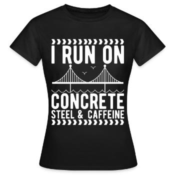 Ingénieur des ponts Construction de ponts - T-shirt Femme - noir - Devant - AI Model Female 172 dark (172cm)