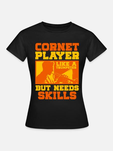 Cornet Cornet Speler - Vrouwen T-shirt - zwart