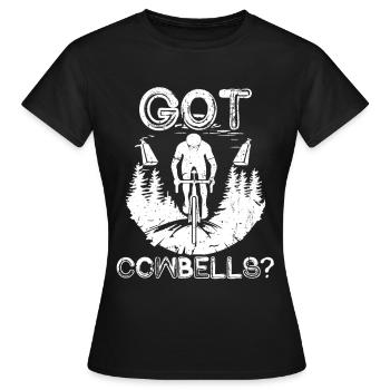 Le cyclo-cross a des cloches de vache ? - T-shirt Femme - noir - Devant - AI Model Female 172 dark (172cm)