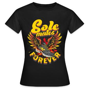 Marathon Marathon Runner Sole Mates Forever - Women's T-Shirt - black - Front - AI Model Female 172 dark (172cm)