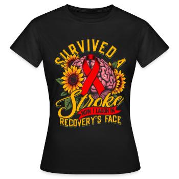 Schlaganfall Erholung - Frauen T-Shirt - Schwarz - Vorne - AI Model Female 172 dark (172cm)