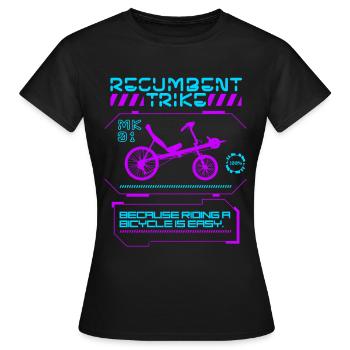 Tricycle couché Tricycle couché - T-shirt Femme - noir - Devant - AI Model Female 172 dark (172cm)