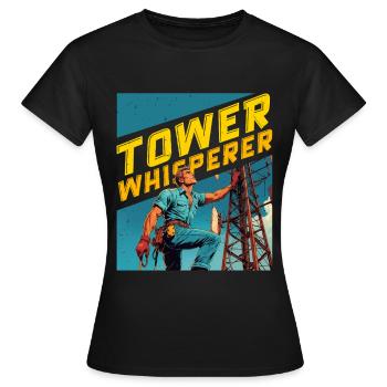 Grimpeur industriel Tour Grimpeur Tour Whisperer - T-shirt Femme - noir - Devant - AI Model Female 172 dark (172cm)