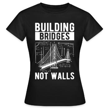 Bridge Engineer Bridge Construction - Women's T-Shirt - black - Front - AI Model Female 172 dark (172cm)