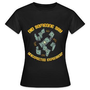 CFO Finanzvorstand Des dépenses imprévues ? - T-shirt Femme - noir - Devant - AI Model Female 172 dark (172cm)