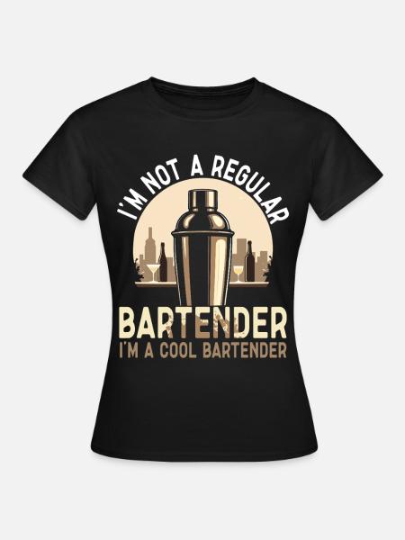 Barkeeper Barmann Bartending - Frauen T-Shirt - Schwarz