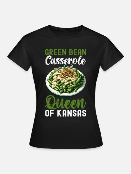 Grüne Bohnen Auflauf - Frauen T-Shirt - Schwarz