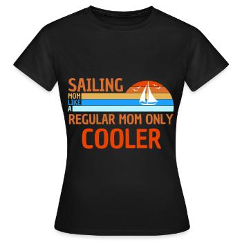 Maman navigatrice Maman navigatrice Maman marin - T-shirt Femme - noir - Devant - AI Model Female 172 dark (172cm)