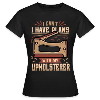 Polsterer Polsterin Polsterei - Frauen T-Shirt - Schwarz - Vorne - AI Model Female 172 dark (172cm)