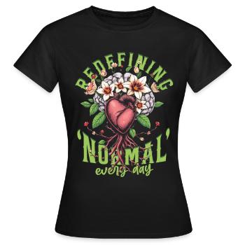 Rétablissement après un AVC : redéfinir la normalité au quotidien - T-shirt Femme - noir - Devant - AI Model Female 172 dark (172cm)