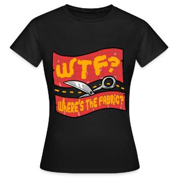 Polsterer Polsterin Polsterei Where's The Fabric? - Frauen T-Shirt - Schwarz - Vorne - AI Model Female 172 dark (172cm)