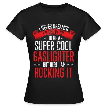 Allume-gaz - T-shirt Femme - noir - Devant - AI Model Female 172 dark (172cm)