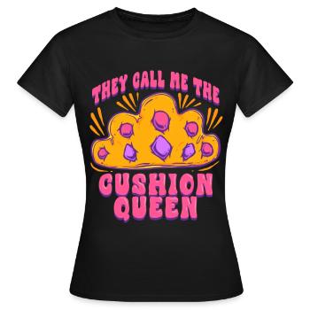 Polsterer Polsterin They Call Me The Cushion Queen - Frauen T-Shirt - Schwarz - Vorne - AI Model Female 172 dark (172cm)