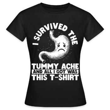 Douleur à l’estomac Survivant Douleur à l’estomac - T-shirt Femme - noir - Devant - AI Model Female 172 dark (172cm)