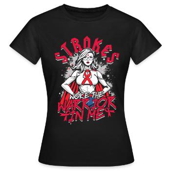 Schlaganfall Erholung - Frauen T-Shirt - Schwarz - Vorne - AI Model Female 172 dark (172cm)