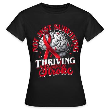 Schlaganfall Erholung - Frauen T-Shirt - Schwarz - Vorne - AI Model Female 172 dark (172cm)