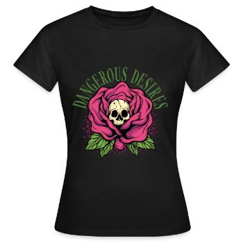 Dark Romance Desires - Women's T-Shirt - black - Front - AI Model Female 172 dark (172cm)