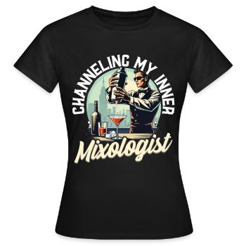 Barman Barman Barman Mixologue - T-shirt Femme - noir - Devant - AI Model Female 172 dark (172cm)