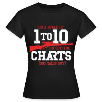 Langstreckenschießen Long Range - Frauen T-Shirt - Schwarz - Vorne - AI Model Female 172 dark (172cm)